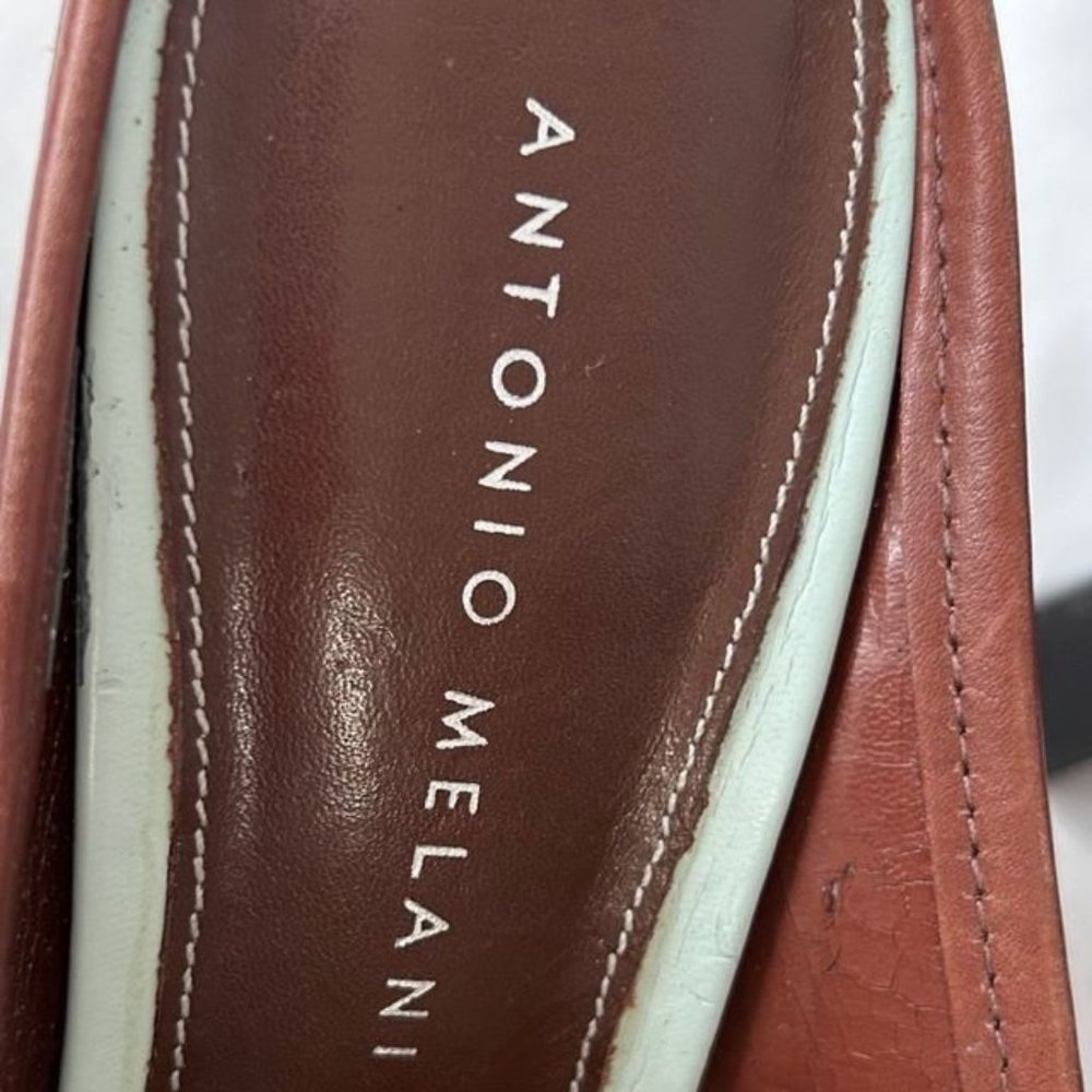 Antonio Melani  Medium Brown Square Toe Mules - Picture 11 of 11